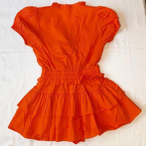 New Boutique Item DItto Orange Ruffle Romper Dress Size S - Picture 5 of 6